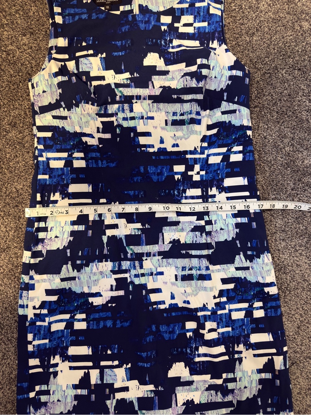 Mario Serrano Asymmetrical Hem Dress Size 10 Elegant Cocktail Party Midi Dress - Picture 9 of 11